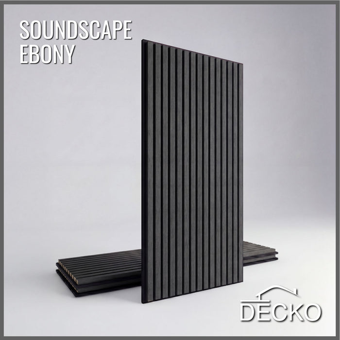 DECKO <b>SOUNDSCAPE</b> Akustisch Wand - <b>EBONY</b> - Lange - Preis/Karton mit 3 Paneele