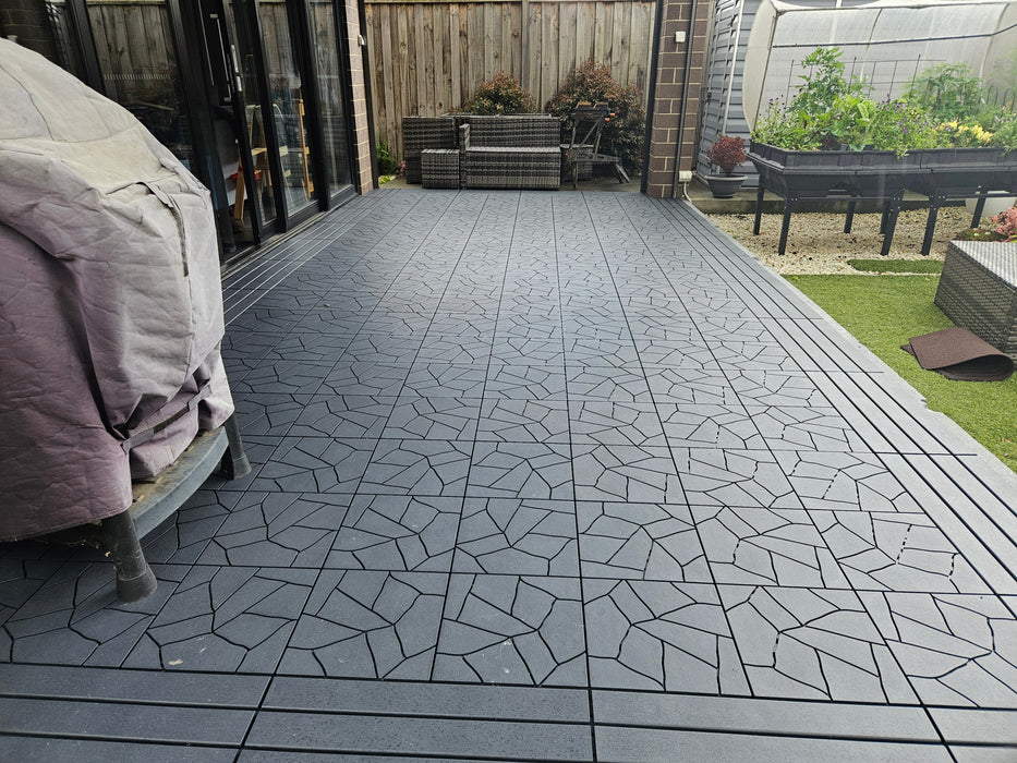 <b>MUSTER PAKET</b> von PP Deck Fliesen, Ramp Edges und Corners - Klick PP Bodenbelag | DECKO Lite - Kostenlos Versand