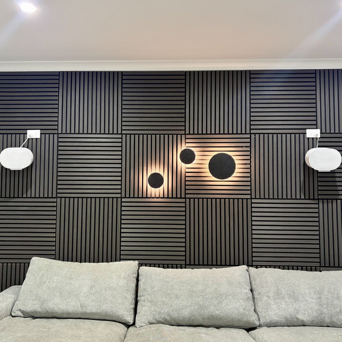 DECKO <b>SOUNDSCAPE</b> Akustisch Wand - <b>EBONY</b> - Lange - Preis/Karton mit 3 Paneele