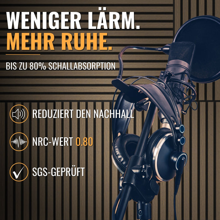 DECKO <b>SOUNDSCAPE</b> Akustisch Wand - <b>EBONY</b> - Lange - Preis/Karton mit 3 Paneele