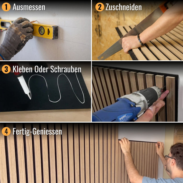 DECKO <b>SOUNDSCAPE</b> Akustisch Wand - <b>EBONY</b> - Lange - Preis/Karton mit 3 Paneele