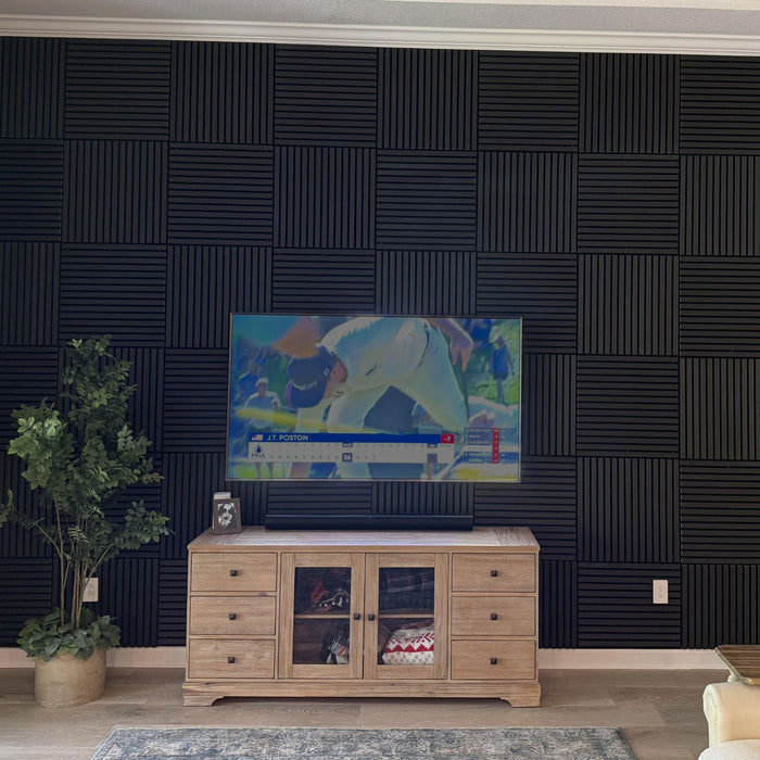 DECKO <b>SOUNDSCAPE</b> Akustisch Wand - <b>EBONY</b> - Lange - Preis/Karton mit 3 Paneele