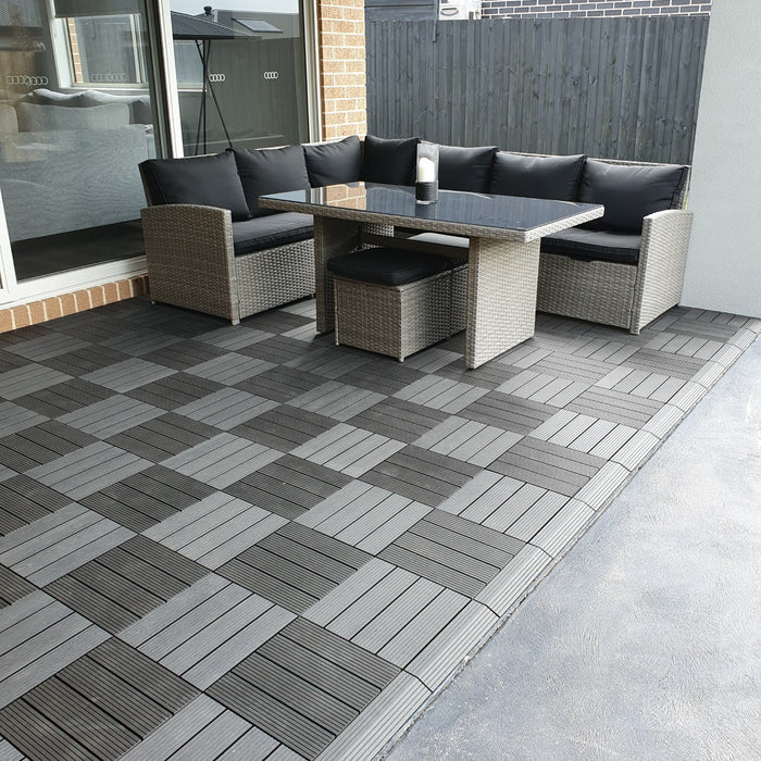 DECKO Premium Tiles - <b>Select Colour</b> - 300/300/20 - Price/Box of 11