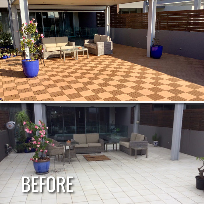 DECKO Premium Tiles - <b>Select Colour</b> - 300/300/20 - Price/Box of 11