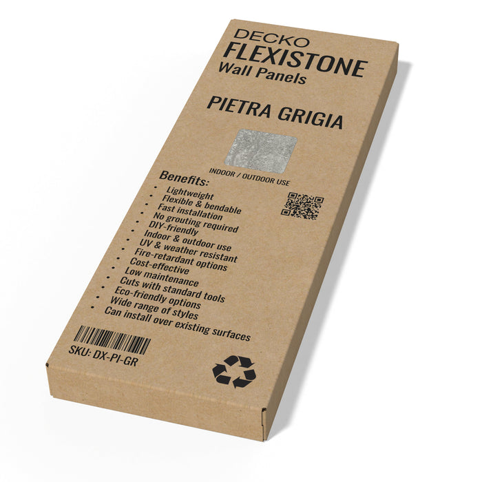 DECKO FLEXISTONE wall panel SAMPLE - PIETRA GRIGIA - Free Shipping