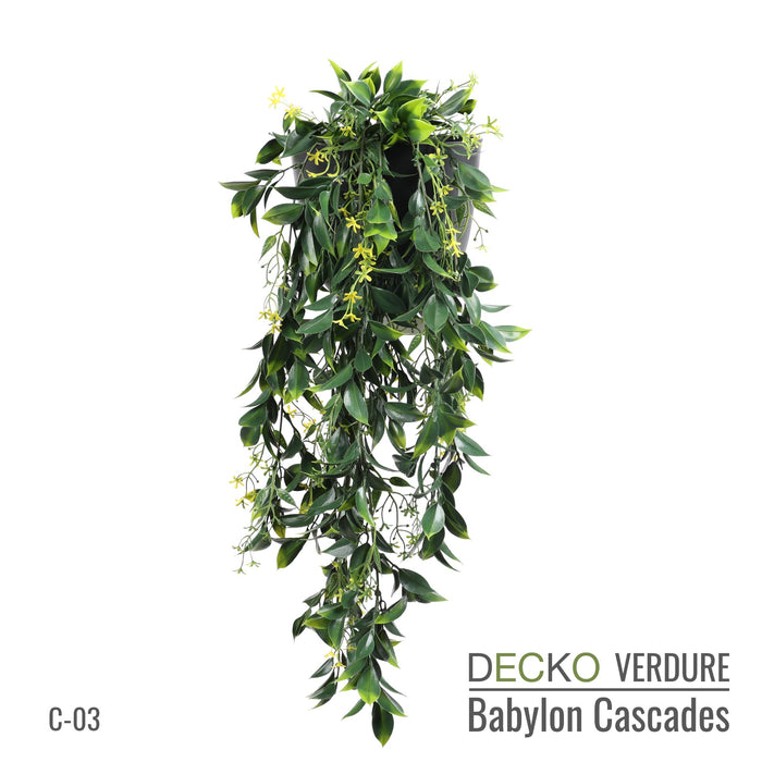 DECKO Verdure Babylon Cascades - <b>TROPICANA</b> - Collection of 6 different Artificial Hanging Plants
