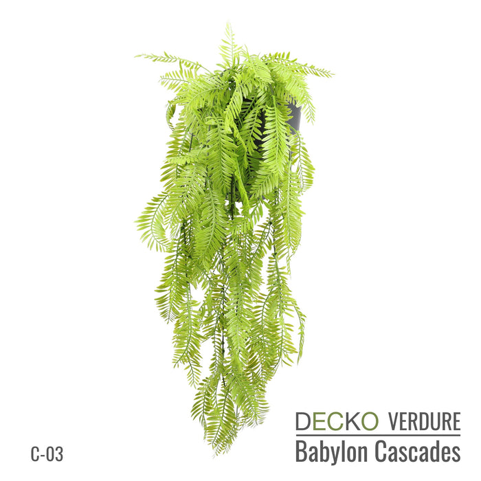 DECKO Verdure Babylon Cascades - <b>TROPICANA</b> - Collection of 6 different Artificial Hanging Plants