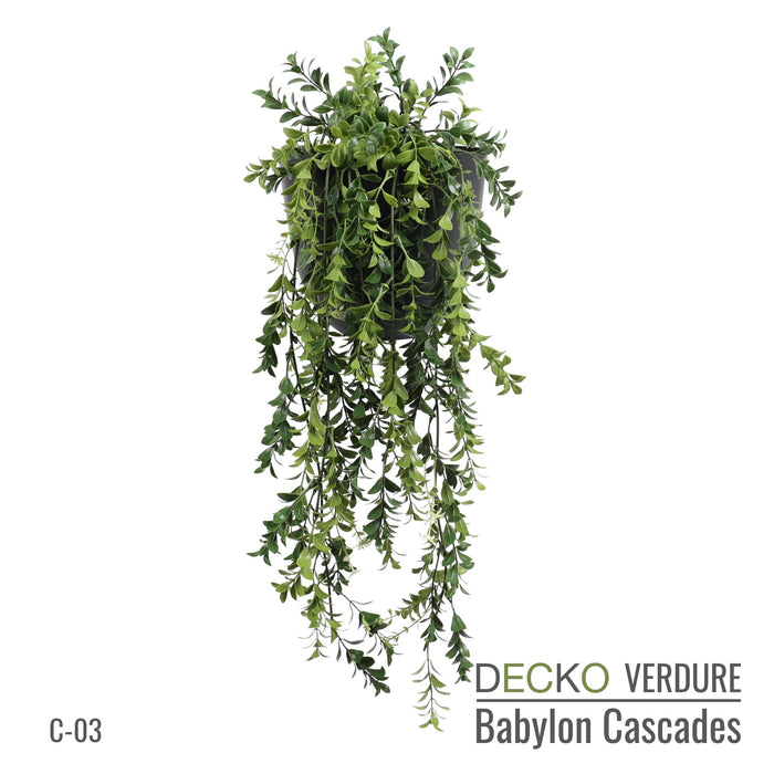 DECKO Verdure Babylon Cascades - <b>TROPICANA</b> - Collection of 6 different Artificial Hanging Plants