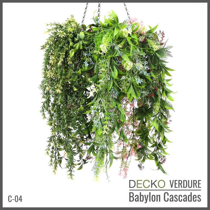 DECKO Verdure Babylon Cascades - <b>JASMINE</b> - Collection of 5 different Artificial Hanging Plants