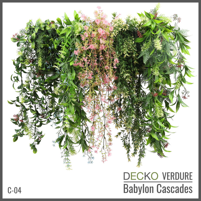 DECKO Verdure Babylon Cascades - <b>JASMINE</b> - Collection of 5 different Artificial Hanging Plants