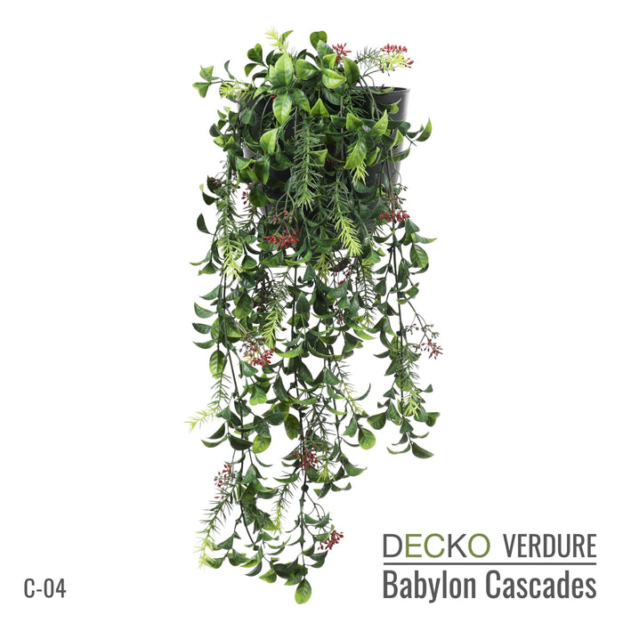 DECKO Verdure Babylon Cascades - <b>JASMINE</b> - Collection of 5 different Artificial Hanging Plants
