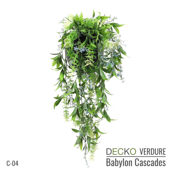 DECKO Verdure Babylon Cascades - <b>JASMINE</b> - Collection of 5 different Artificial Hanging Plants