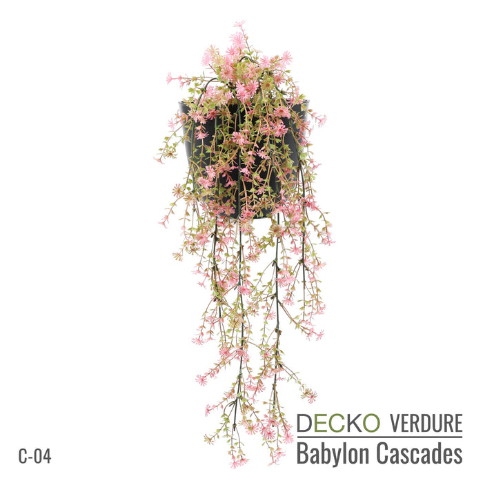 DECKO Verdure Babylon Cascades - <b>JASMINE</b> - Collection of 5 different Artificial Hanging Plants