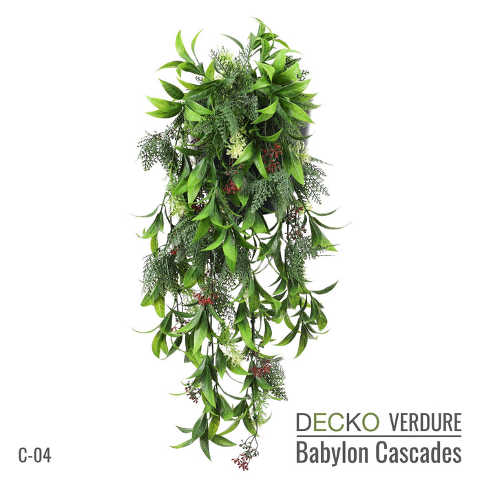 DECKO Verdure Babylon Cascades - <b>JASMINE</b> - Collection of 5 different Artificial Hanging Plants