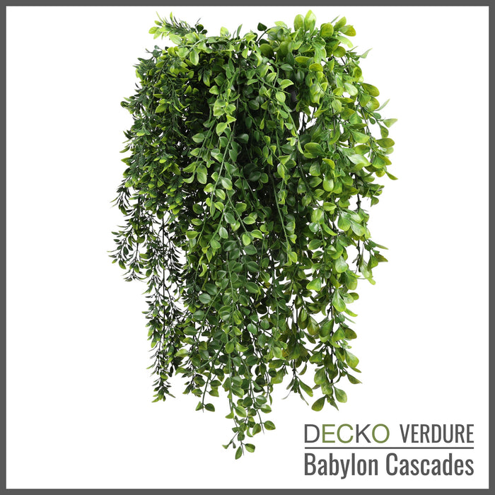 DECKO Verdure Babylon Cascades - <b>SENNA</b> - Collection of 2 sets of 3 different Artificial Hanging Plants