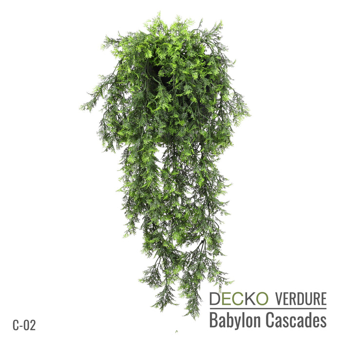 DECKO Verdure Babylon Cascades - <b>VIOLA</b> - Collection of 6 different Artificial Hanging Plants
