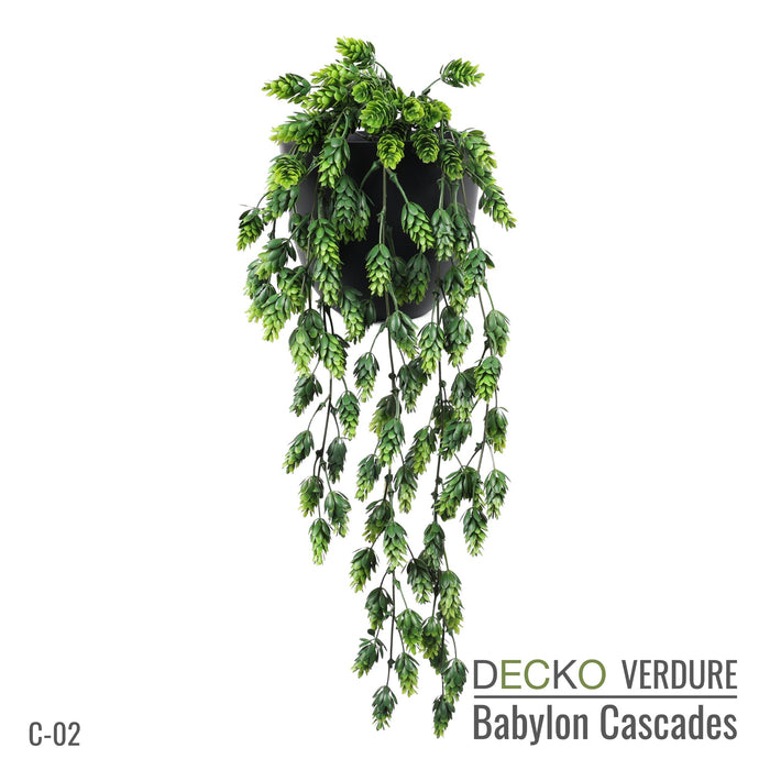 DECKO Verdure Babylon Cascades - <b>VIOLA</b> - Collection of 6 different Artificial Hanging Plants
