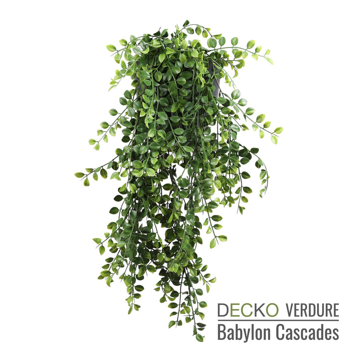 DECKO Verdure Babylon Cascades - <b>SENNA</b> - Collection of 2 sets of 3 different Artificial Hanging Plants