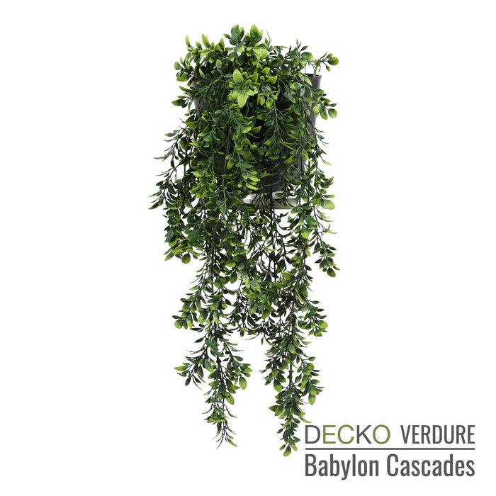 DECKO Verdure Babylon Cascades - <b>SENNA</b> - Collection of 2 sets of 3 different Artificial Hanging Plants