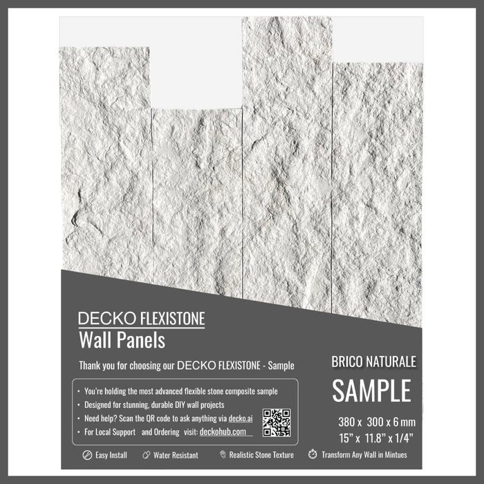 DECKO FLEXISTONE wall panel SAMPLES - Free Shipping