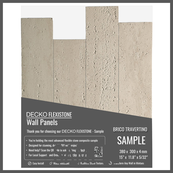 DECKO FLEXISTONE wall panel SAMPLES - Free Shipping