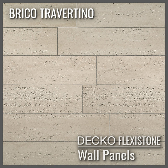 DECKO FLEXISTONE wall panel SAMPLE - BRICO TRAVERTINO - Free Shipping