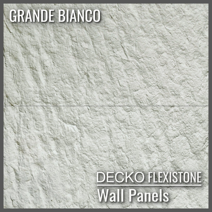 DECKO FLEXISTONE wall panel SAMPLE - GRANDE BIANCO - Free Shipping