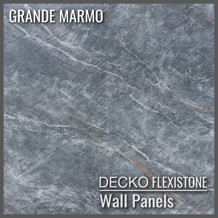 DECKO Flexistone Wall Panels - <b>GRANDE MARMO</b> - Box of 5 1200x600mm Panels