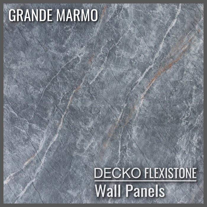 DECKO Flexistone Wall Panels - <b>GRANDE MARMO</b> - Box of 5 1200x600mm Panels