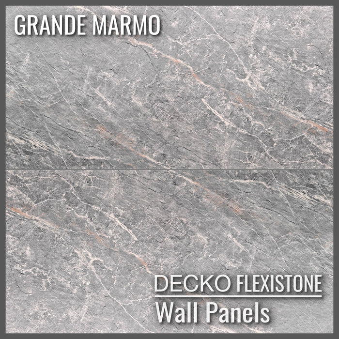 DECKO Flexistone Wall Panels - <b>GRANDE MARMO</b> - Box of 5 1200x600mm Panels