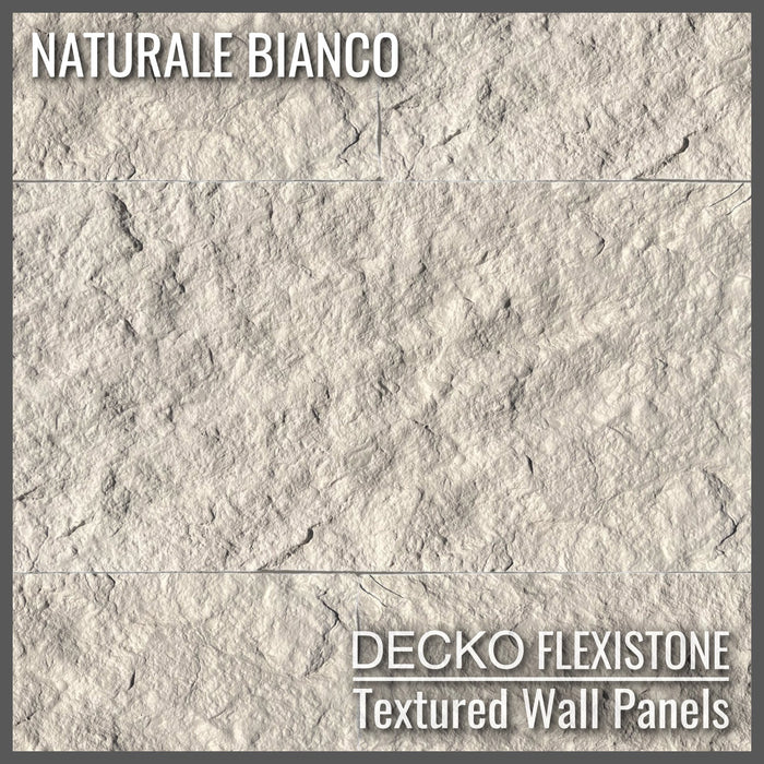 DECKO Flexistone Stone Wall Panels - NATURALE BIANCO - Boxes of 600x300mm OR 1200x600mm Panels