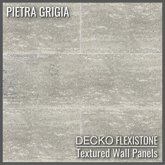 DECKO Flexistone Stone Wall Panels - PIETRA GRIGIA - Box of 16 900x300mm Panels