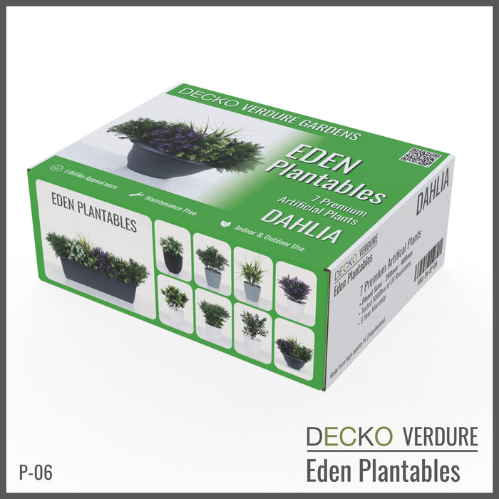 DECKO Verdure Eden Plantables - <b>DAHLIA</b> - Collection of 7 different Artificial Plantable Plants