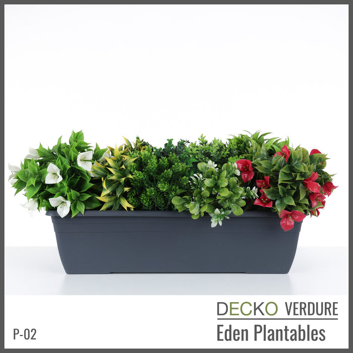 DECKO Verdure Eden Plantables - <b>FLORA</b> - Collection of 8 different Artificial Plantable Plants