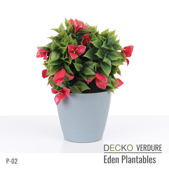 DECKO Verdure Eden Plantables - <b>FLORA</b> - Collection of 8 different Artificial Plantable Plants