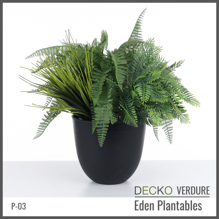 DECKO Verdure Eden Plantables - <b>SYLVA</b> - Collection of 2 Sets of 3 different Artificial Plantable Plants