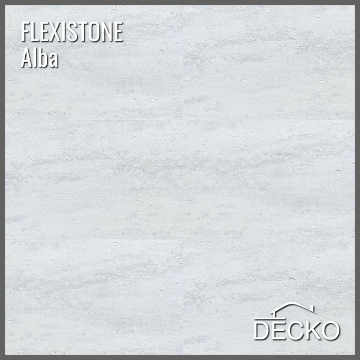 DECKO Flexistone Wand Paneele - <b>PIETRA ALBA</b> - Karton von 16 Paneele 900x300mm
