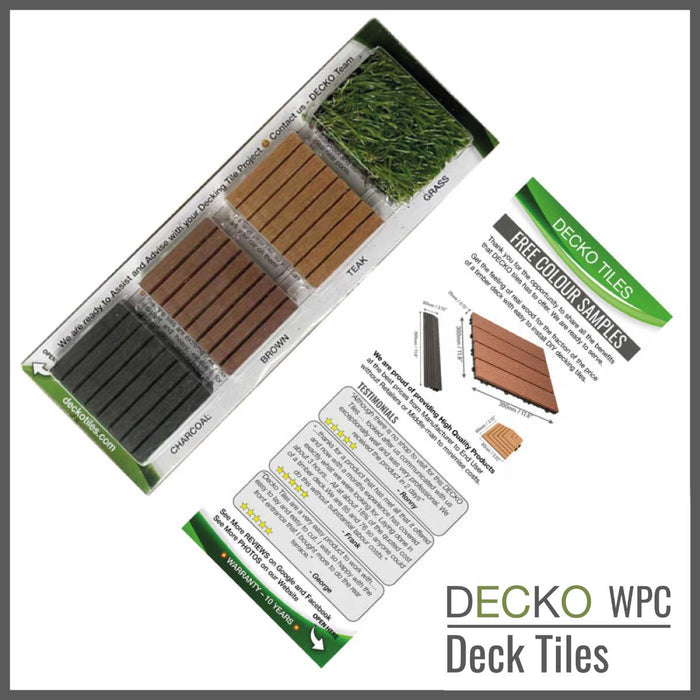Free DECKO Tiles <b>Colour Sample</b> with Free Delivery (€5.9 Handling fee)