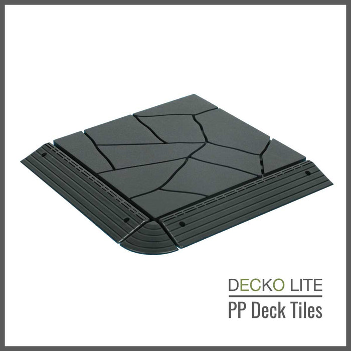 <b>MUSTER PAKET</b> von PP Deck Fliesen, Ramp Edges und Corners - Klick PP Bodenbelag | DECKO Lite - Kostenlos Versand