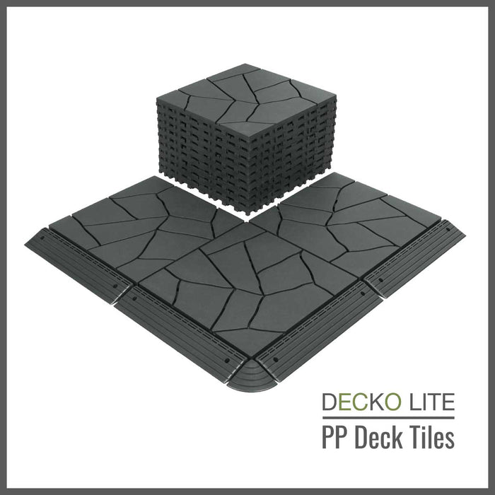 <b>MUSTER PAKET</b> von PP Deck Fliesen, Ramp Edges und Corners - Klick PP Bodenbelag | DECKO Lite - Kostenlos Versand