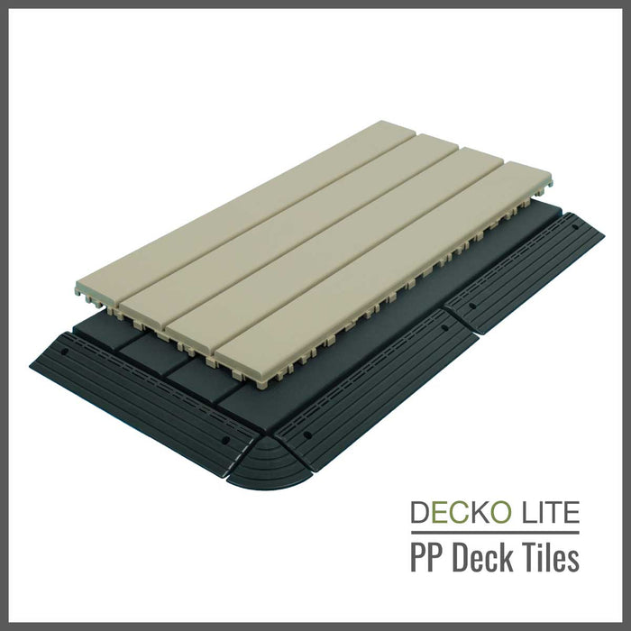 <b>MUSTER PAKET</b> von PP Deck Fliesen, Ramp Edges und Corners - Klick PP Bodenbelag | DECKO Lite - Kostenlos Versand