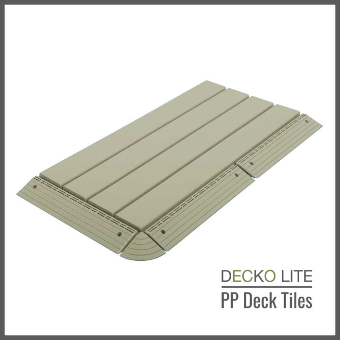 <b>MUSTER PAKET</b> von PP Deck Fliesen, Ramp Edges und Corners - Klick PP Bodenbelag | DECKO Lite - Kostenlos Versand