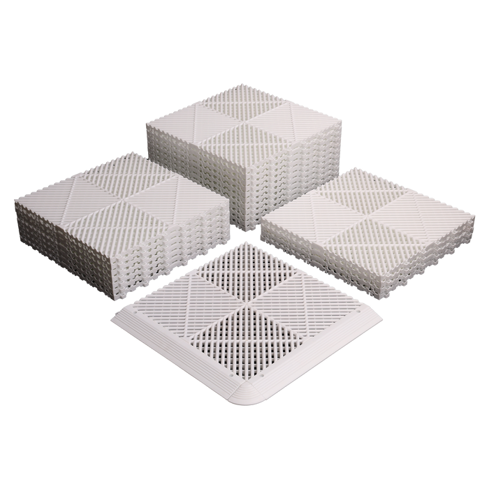 DECKO <b>DURANTE</b> Multipurpose Tile - <b>WHITE</b> - 400/400/18 - Price/Tile