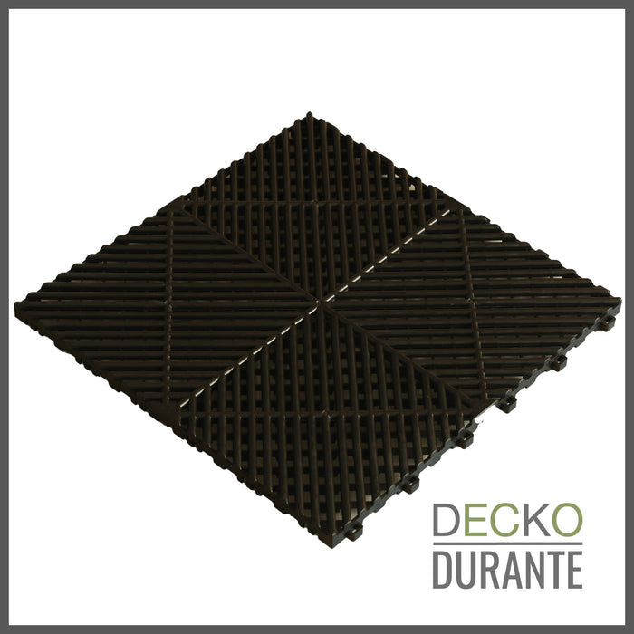 DECKO <b>DURANTE</b> Garage Tile - <b>BLACK</b> - 400/400/18 - Price/Tile