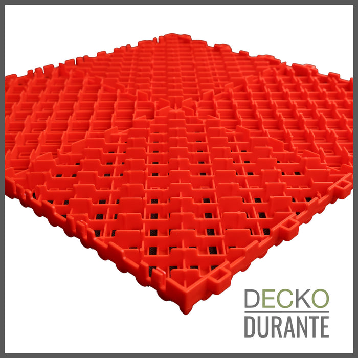 DECKO <b>DURANTE</b> Garage Tile - <b>RED</b> - 400/400/18 - Price/Tile