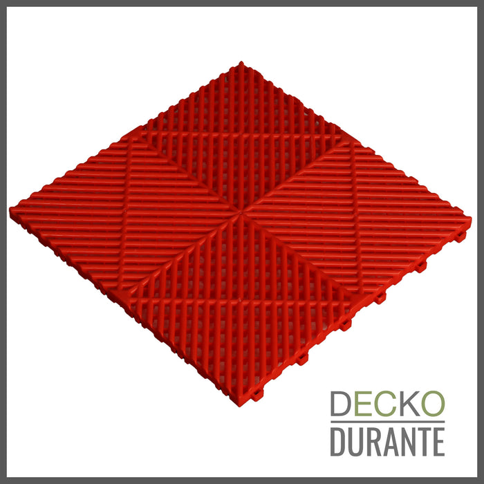 DECKO <b>DURANTE</b> Garage Tile - <b>RED</b> - 400/400/18 - Price/Tile