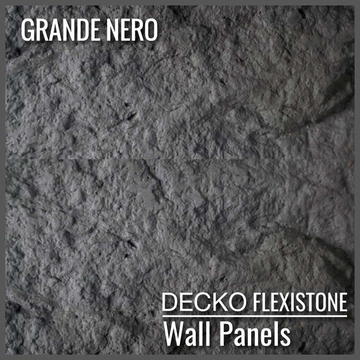 DECKO Flexistone Wand Paneele - <b>GRANDE NERO</b> - Karton mit 5 Paneelen 1200x600mm