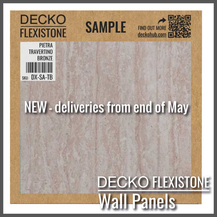 DECKO FLEXISTONE Wand Paneel MUSTER - PIETRA TRAVERTINO BRONZE - Kostenlos Versand