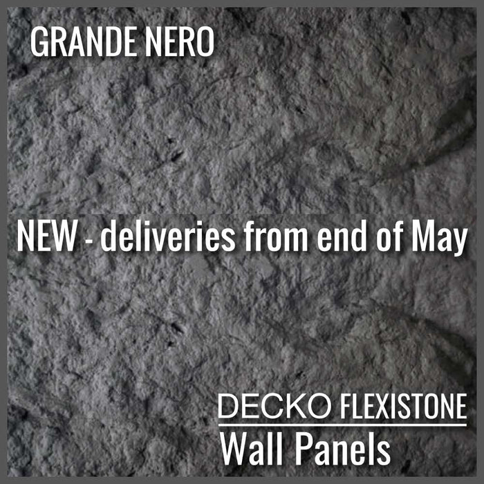 DECKO Flexistone Wand Paneele - <b>GRANDE NERO</b> - Karton mit 5 Paneelen 1200x600mm