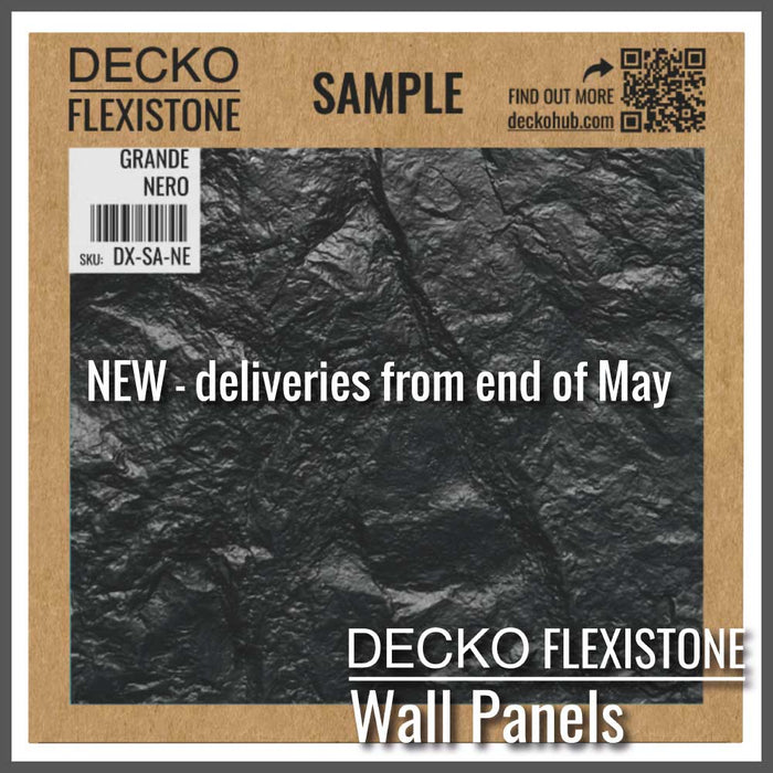 DECKO FLEXISTONE Wand Paneel MUSTER - GRANDE NERO - Kostenlos Versand